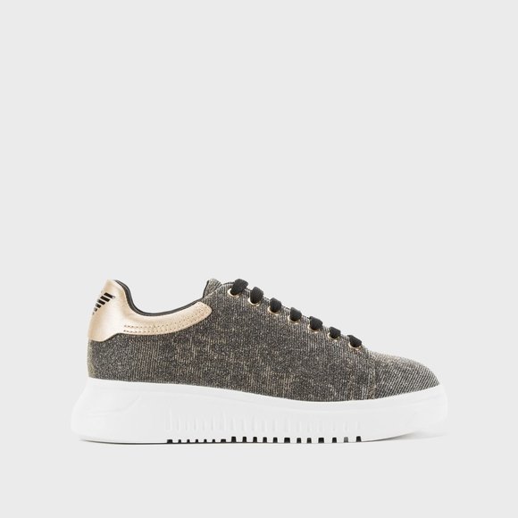 EMPORIO ARMANI  Sneakers in shimmering, leopard - Picture 4 of 4